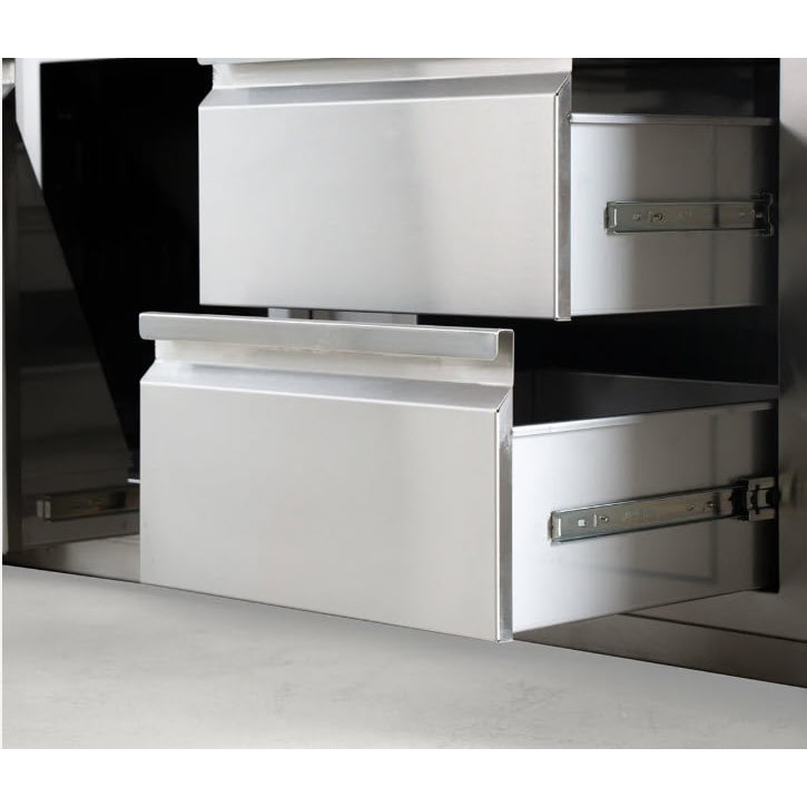 Videl 36 Combo Door And Drawer Stainless Steel – Outdoor Living – View 4 – Backyard Horizon