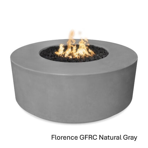 The Outdoor Plus Florence 54" Round Concrete Fire Pit - 20" Tall (GFRC)