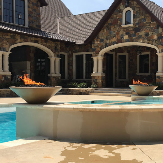 The Outdoor Plus Cazo Fire Bowl GFRC Concrete