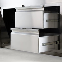 Videl 33 Combo Door And Drawer Stainless Steel – Outdoor Living – View 3 – Backyard Horizon