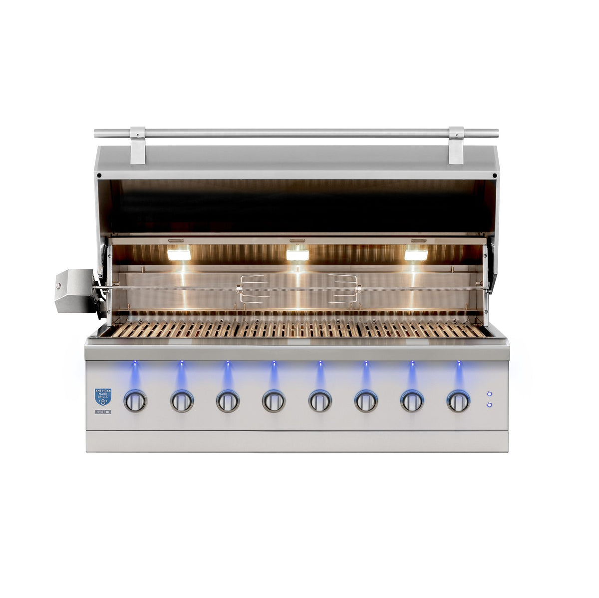 American Made Grills Encore 54-inch hybrid built-in grill in stainless steel