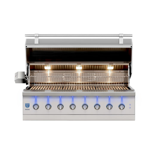 American Made Grills Encore 54-inch hybrid built-in grill in stainless steel