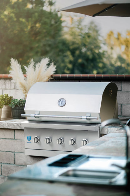 American Made Encore grill installed in outdoor kitchen 