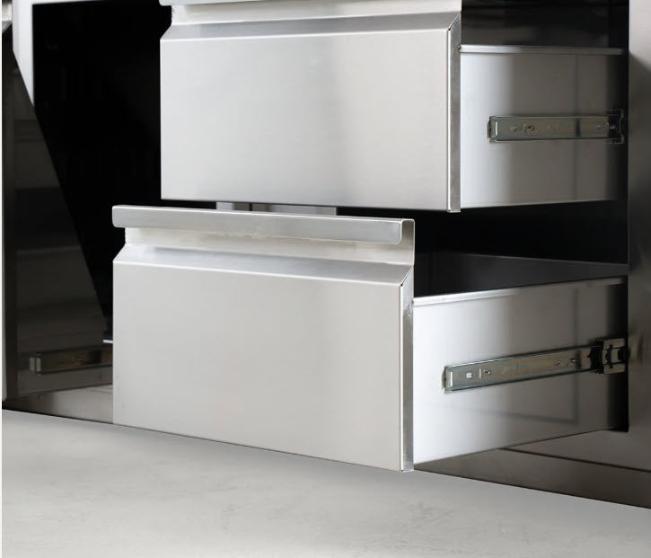 Videl 36" Combo Door and Drawer - Stainless Steel