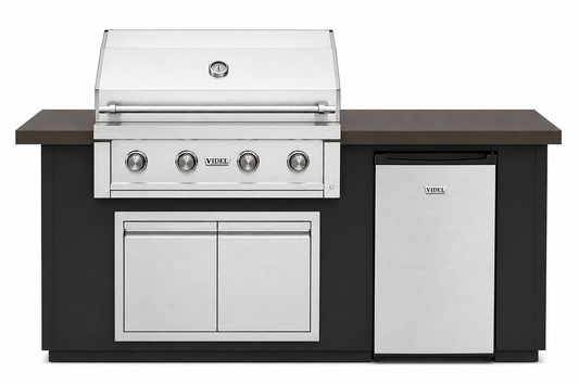 Alta 84I BBQ Island – Complete Outdoor Kitchen Solution – double counter with built-in fridge