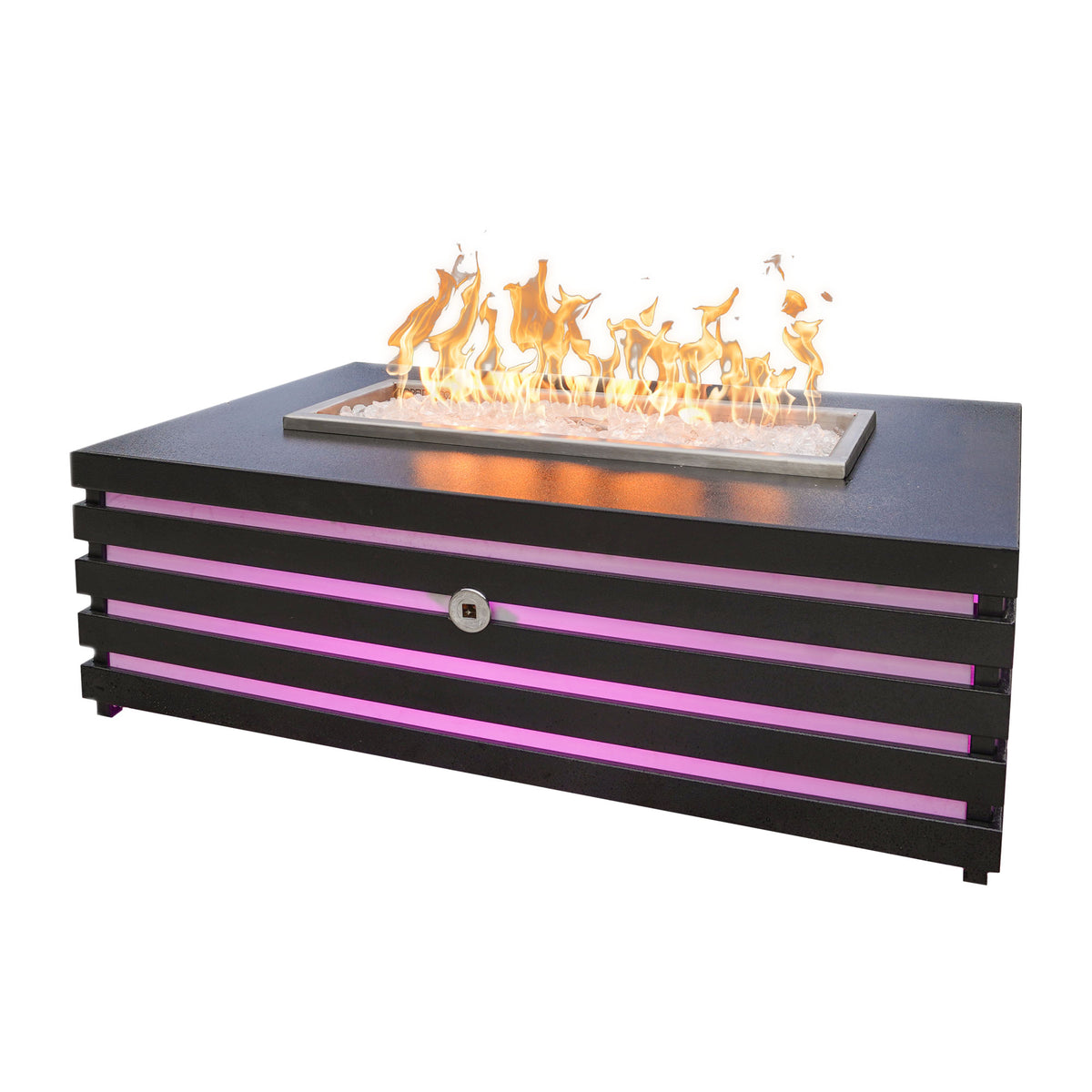 Amina rectangular powder coat fire pit