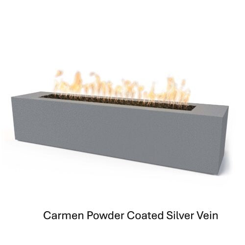 Outdoor Plus Carmen 16" Tall Powder Coated Steel Fire Pit – outdoor fire feature by The Outdoor Plus in Silver Vein finish