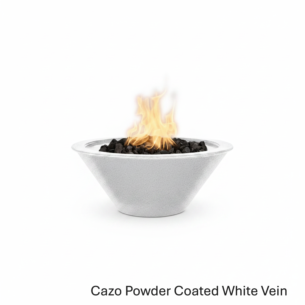 The Outdoor Plus Cazo Fire Bowl Powder Coated – White finish