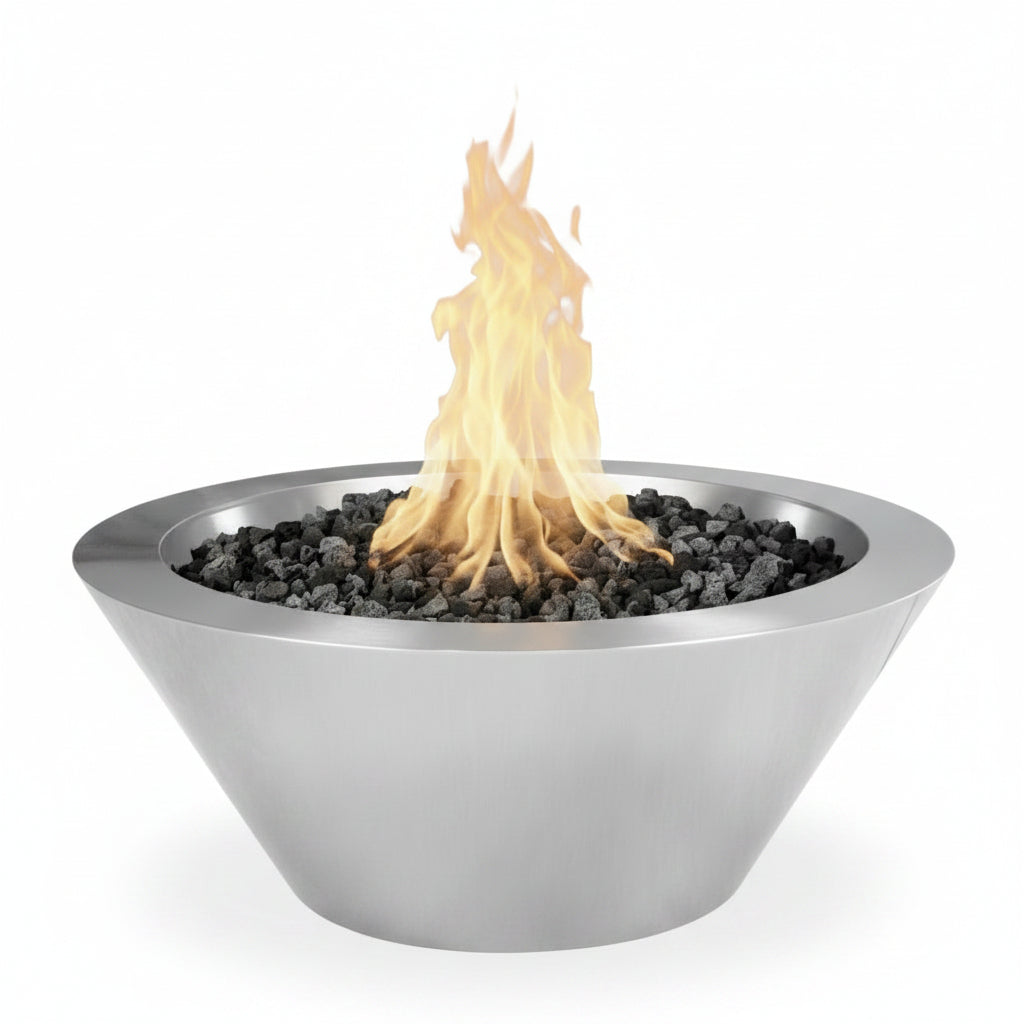 The Outdoor Plus Cazo Fire Bowl Stainless Steel – front view