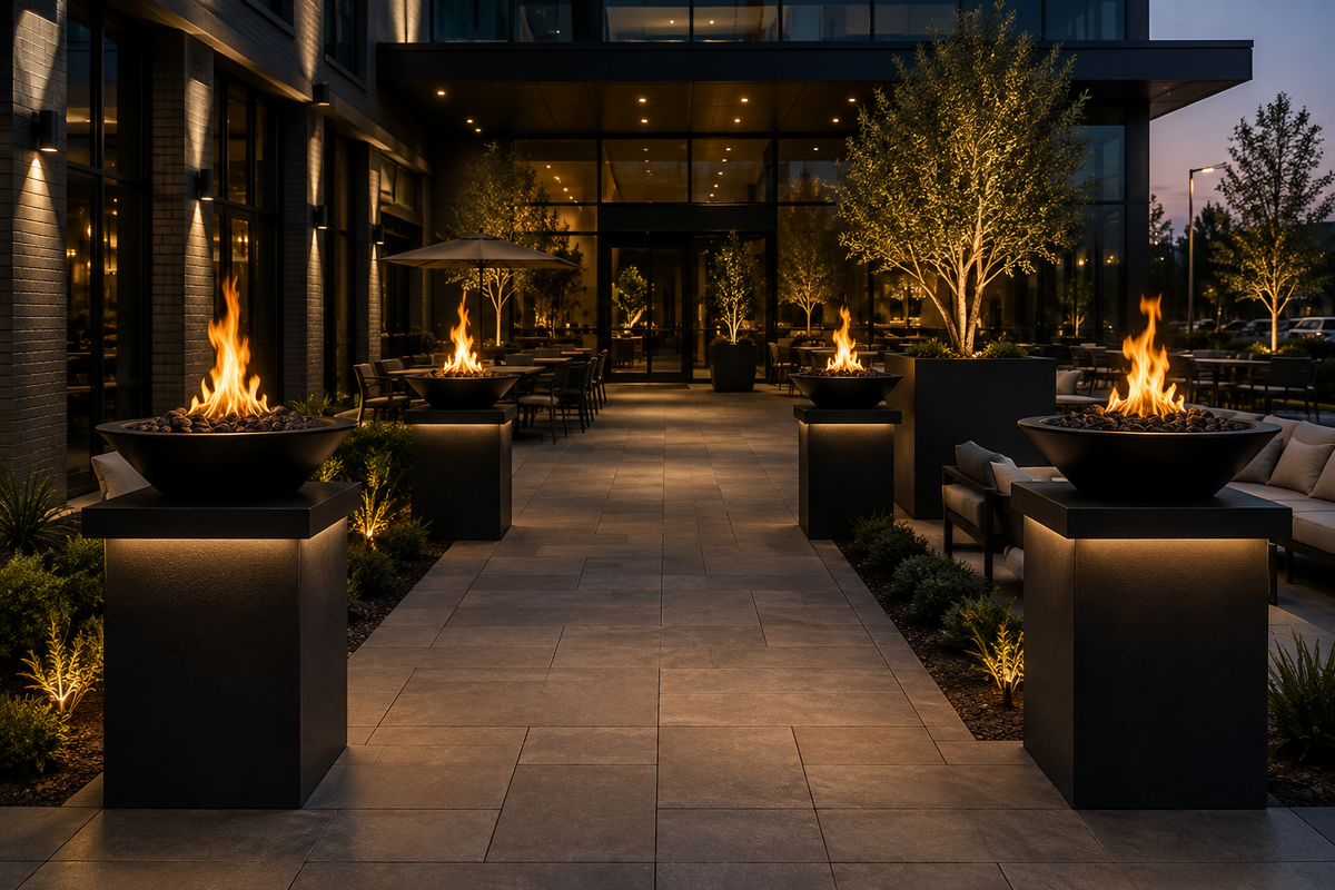 The Outdoor Plus Cazo Fire Bowl Powder Coated – Outdoor Living – View 2 – Backyard Horizon