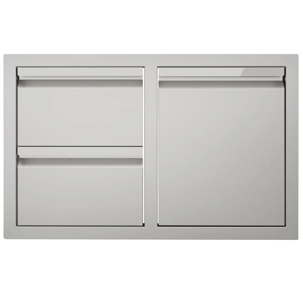 Videl 33 Combo Door And Drawer Stainless Steel – Outdoor Living – Backyard Horizon