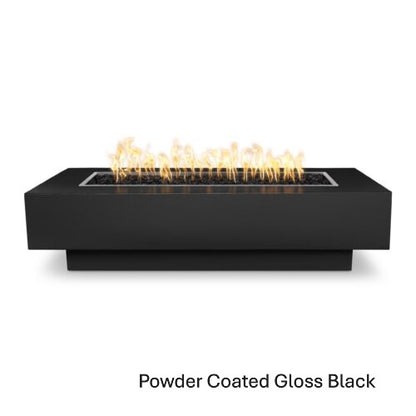 Outdoor Plus Coronado Rectangular- Powder Coated Steel Gas Fire Pits – outdoor fire feature by The Outdoor Plus in Black finish