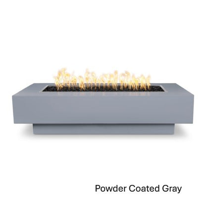 Outdoor Plus Coronado Rectangular- Powder Coated Steel Gas Fire Pits – outdoor fire feature by The Outdoor Plus in Gray finish