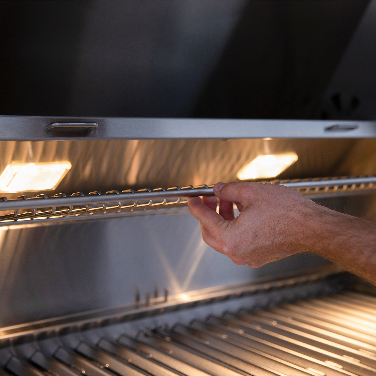 American Made Grills Encore hybrid warming rack.