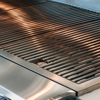 American Made Grills Estate 42" Freestanding Gas Grill on Cart – #304 Stainless Steel - cooking grate detail