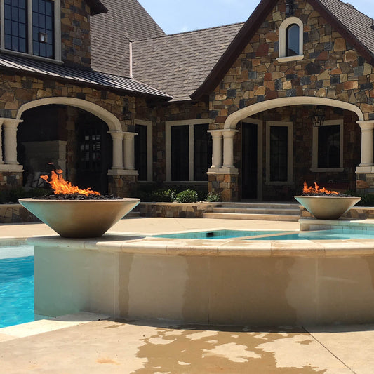 Outdoor Plus Cazo Fire Bowl GFRC Concrete