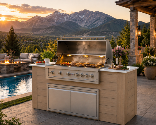 72" Pacific Collection BBQ Island – additional angle