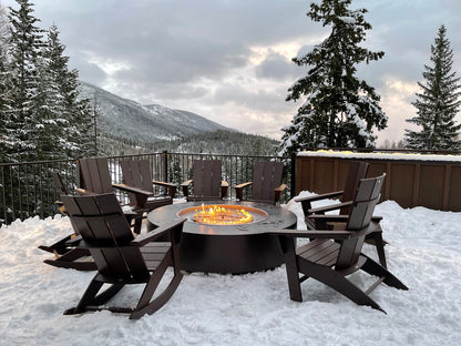 Outdoor Plus Unity 24" Tall Powder Coated Steel Gas Fire Pit