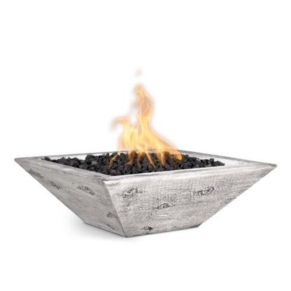 The Outdoor Plus Maya Fire Bowl – Wood Grain GFRC