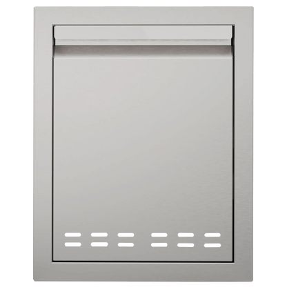 Stainless steel outdoor vent on a white background