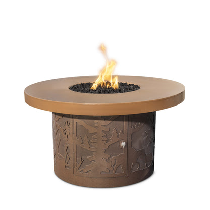 The Outdoor Plus Outback Fire Pit 46" – GFRC Top, Powder Coat Base
