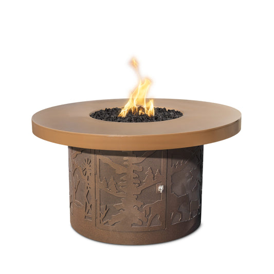 The Outdoor Plus Outback Fire Pit 46" – GFRC Top, Powder Coat Base