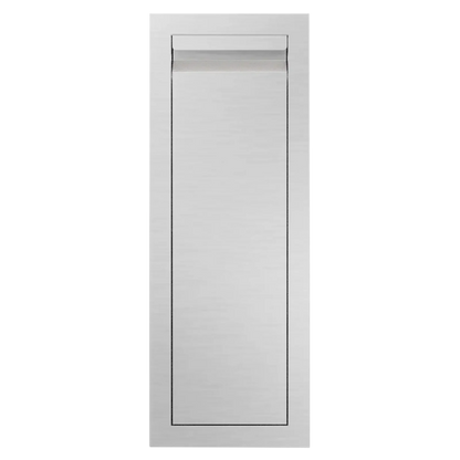 Stainless Slide out spice Rack  rectangular cutout on a white background