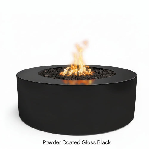 Outdoor Plus Unity 24" Tall Powder Coated Steel Gas Fire Pit – outdoor fire feature by The Outdoor Plus in Black finish