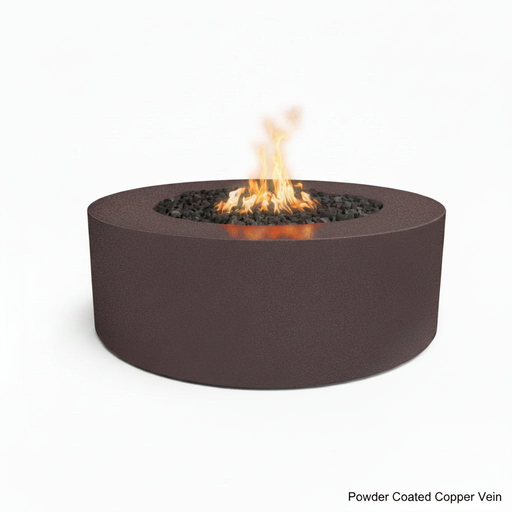 Outdoor Plus Unity 24" Tall Powder Coated Steel Gas Fire Pit – outdoor fire feature by The Outdoor Plus in Copper Vein finish