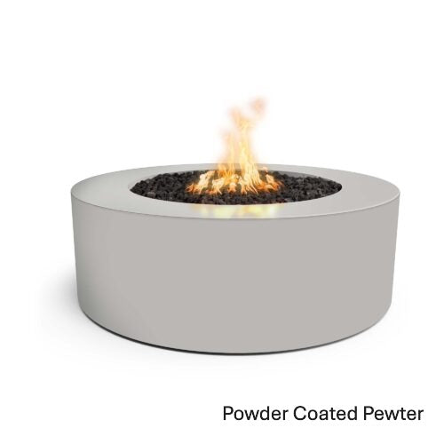 Outdoor Plus Unity 24" Tall Powder Coated Steel Gas Fire Pit – outdoor fire feature by The Outdoor Plus in Pewter finish