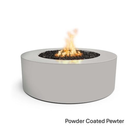 Outdoor Plus Unity 24" Tall Powder Coated Steel Gas Fire Pit – outdoor fire feature by The Outdoor Plus in Pewter finish