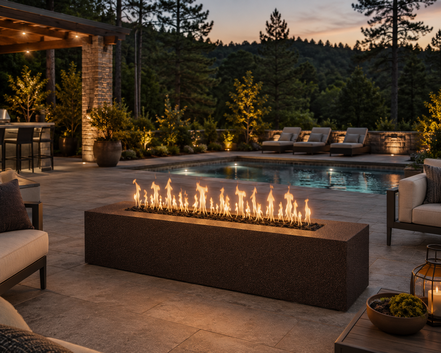 Outdoor Plus Carmen 24" Tall Powder Coated Steel Fire Pit – outdoor fire feature by The Outdoor Plus, shown in a backyard lifestyle setting